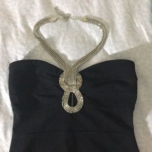 Forever 21 Black Strapless Dress with Silver Accents